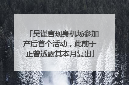 吴谨言现身机场参加产后首个活动，此前于正曾透露其本月复出